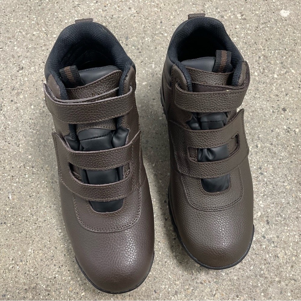 NWOB Propet MPRX85 Brown Cliff Walker Strap Orthopedic Boots size 10.5 wide - Picture 2 of 15